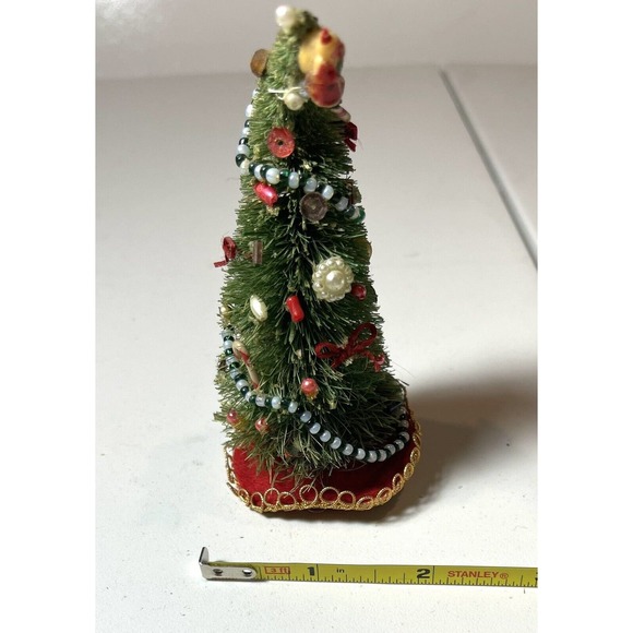 4 Vintage Dollhouse Miniatures Santa Mouse Mrs Claus Jewelled Christmas Tree - Picture 12 of 16